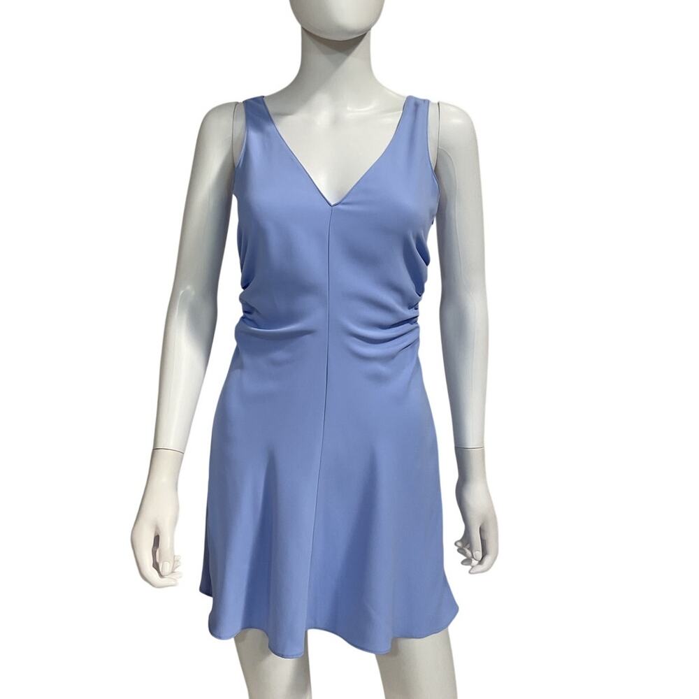 Amanda Uprichard Ruched English Lavender Sabal Mini Dress Size XS - Picture 2 of 5